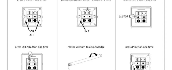 Forest Wall Switch programming to Tubular Motor 62901-25